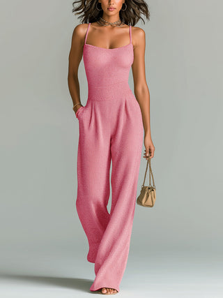 Roberta | Tuta Elegante Senza Maniche Gamba Larga
