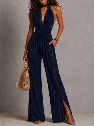 Olga | Tuta Boho in Pizzo Gamba Larga