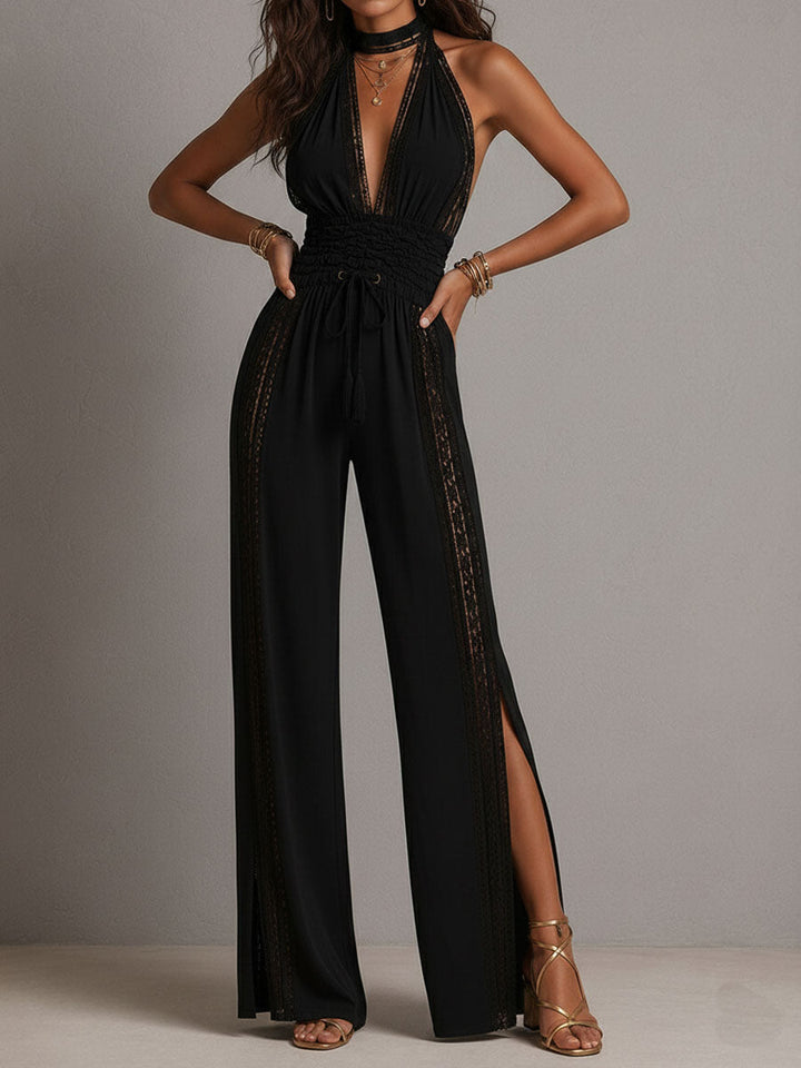 Olga | Tuta Boho in Pizzo Gamba Larga