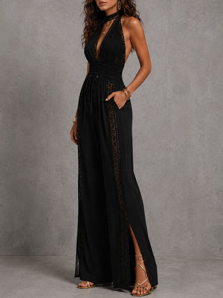 Olga | Tuta Boho in Pizzo Gamba Larga