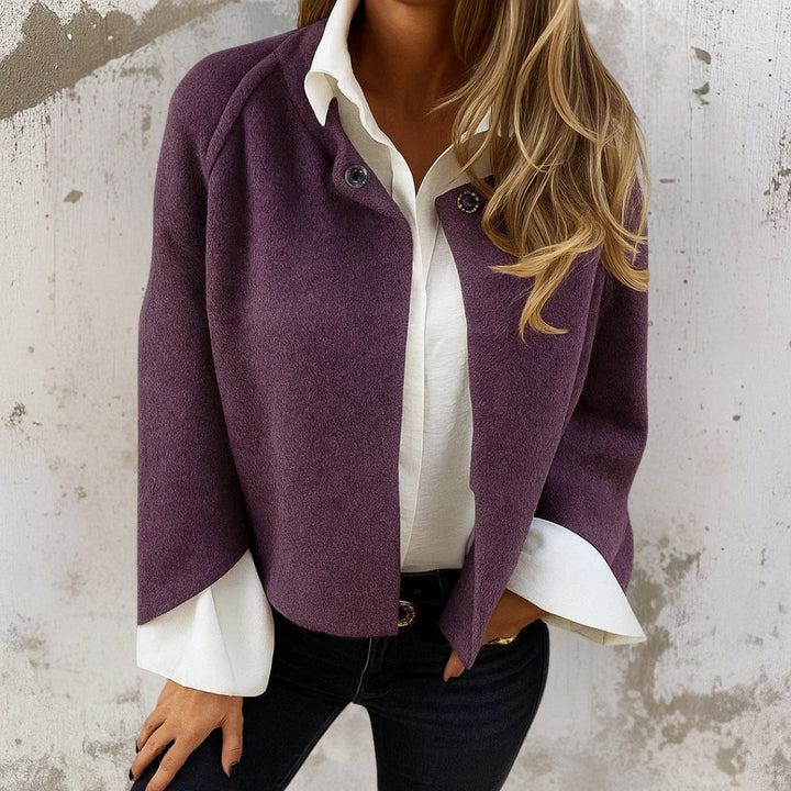 Donatella giacca corta viola