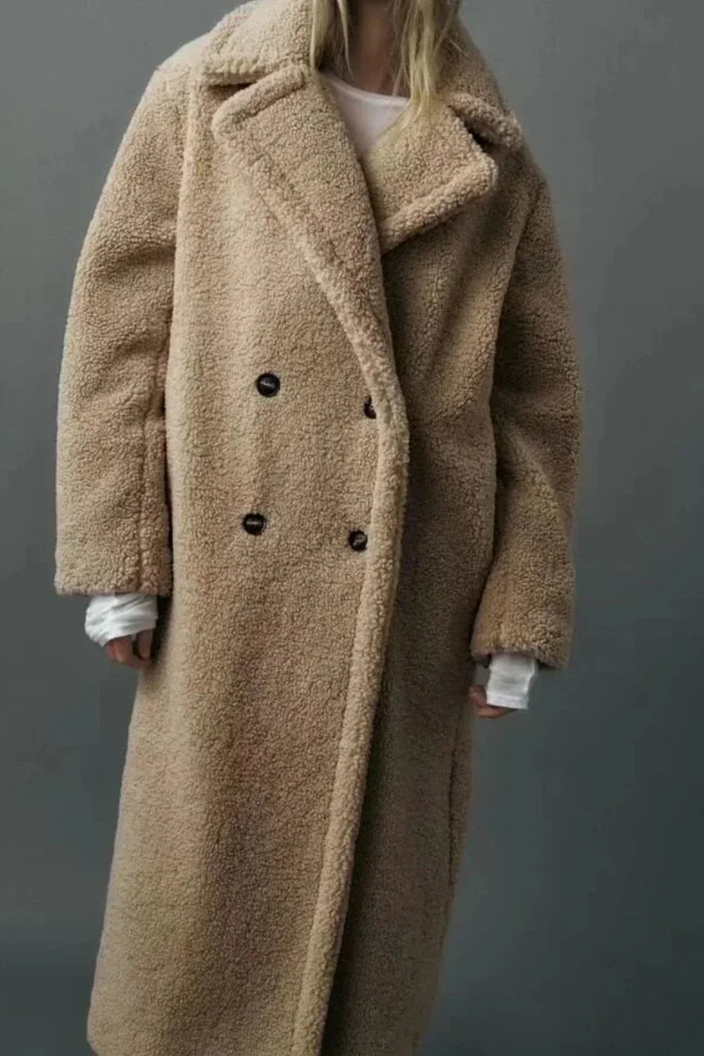 Martina cappotto teddy kaki