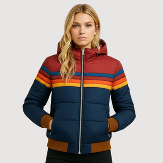 Simona piumino retrò blu navy