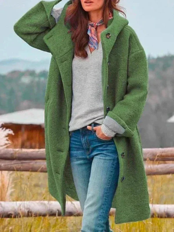 Daniela giacca invernale lunga verde