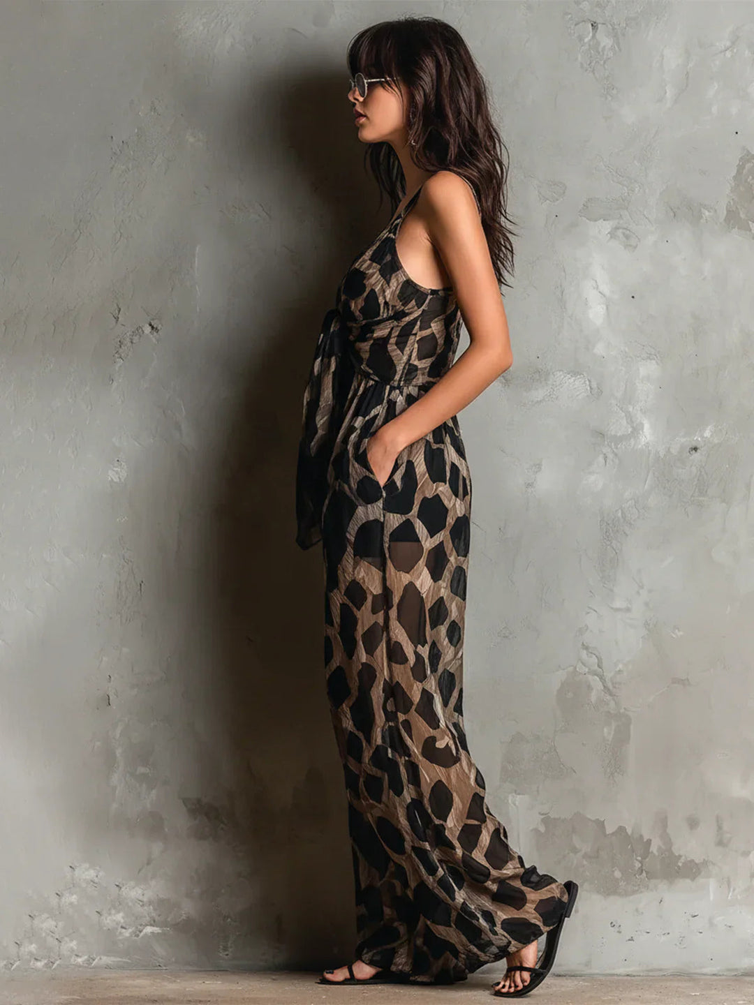 Patrizia | Tuta a Stampa Leopardata