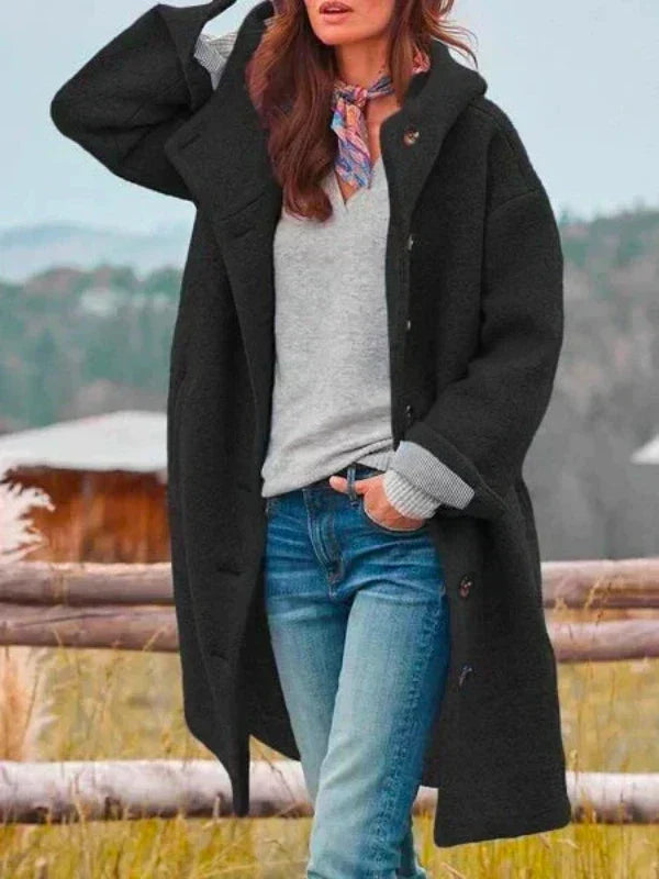 Daniela giacca invernale lunga nero