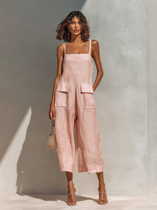 Marina | Tuta Elegante Senza Maniche Gamba Larga