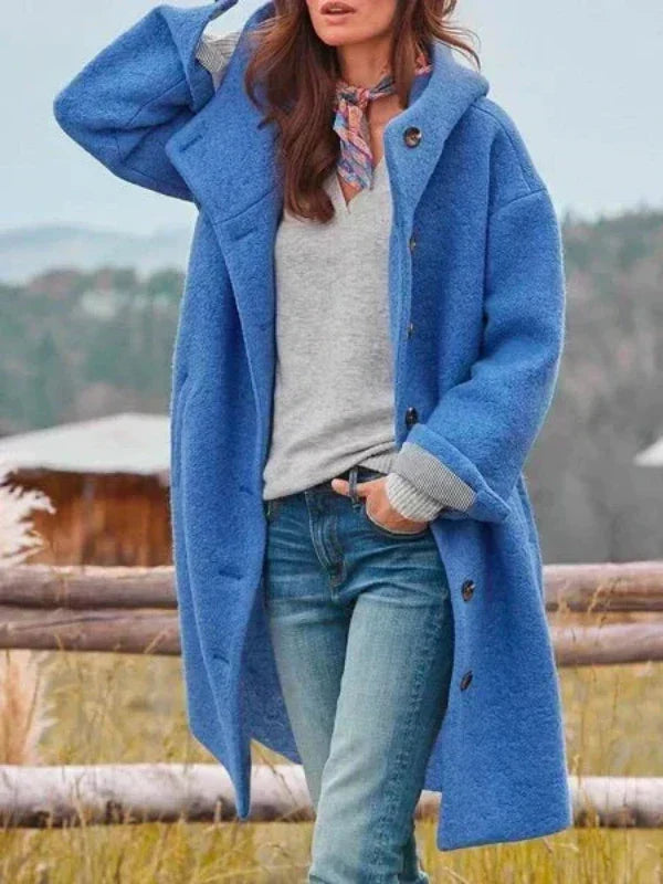 Daniela giacca invernale lunga blu