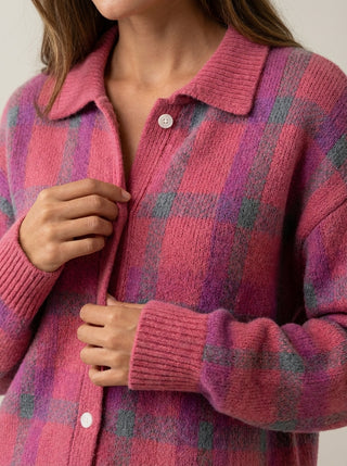 Anna | Cardigan in Maglia a Quadri