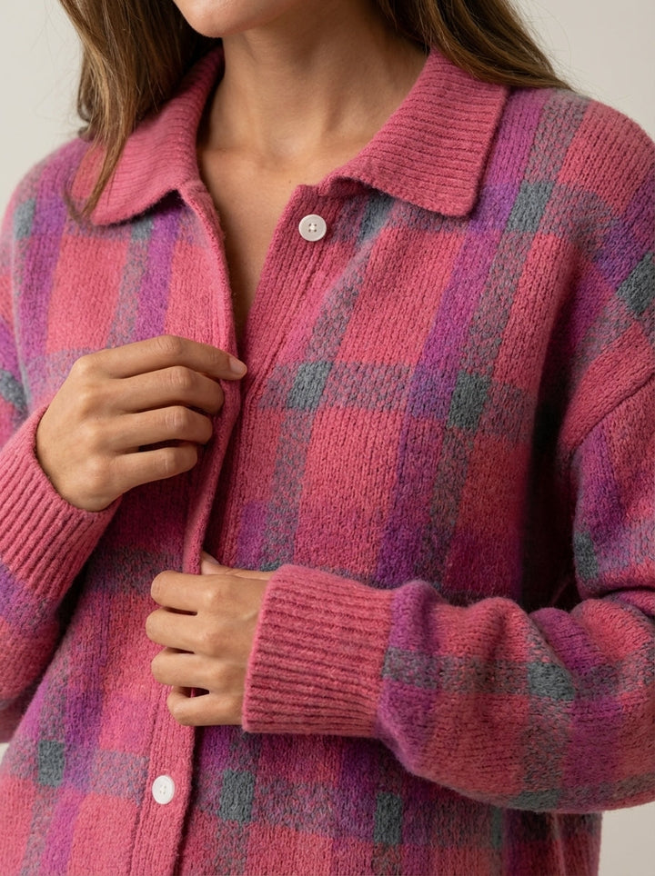 Anna | Cardigan in Maglia a Quadri