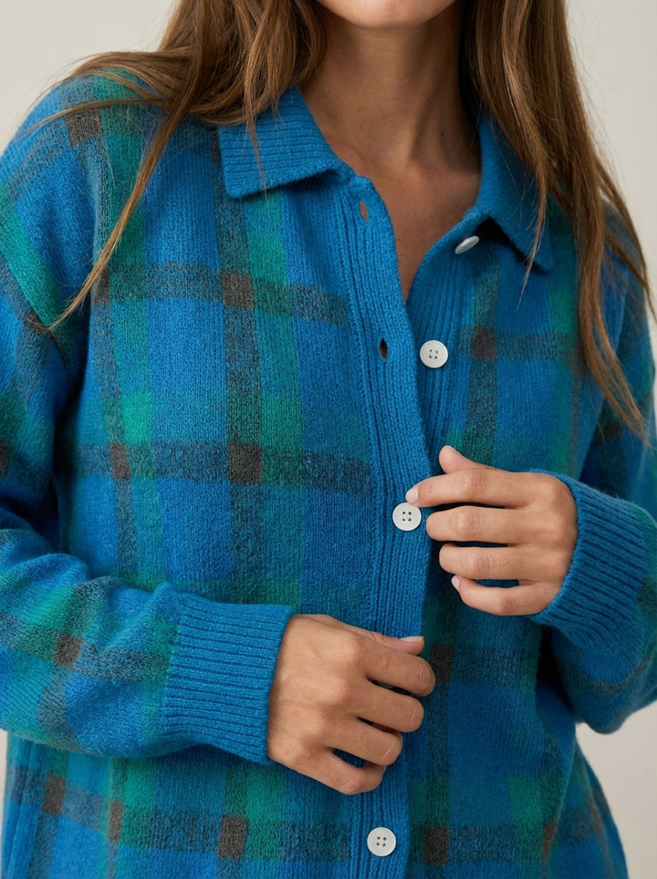 Anna | Cardigan in Maglia a Quadri