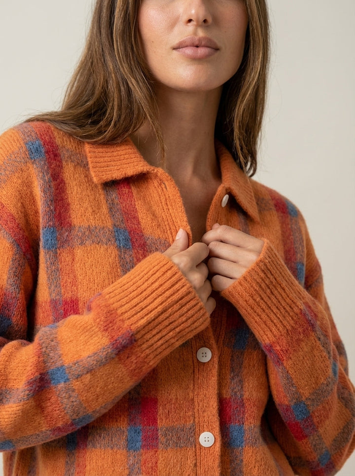 Anna | Cardigan in Maglia a Quadri