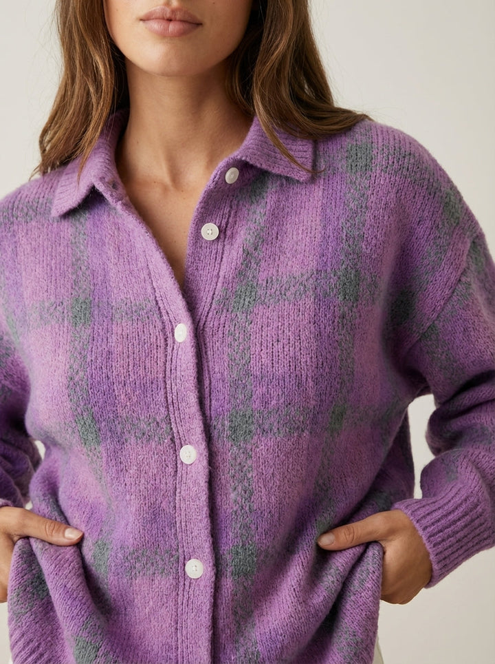 Anna | Cardigan in Maglia a Quadri