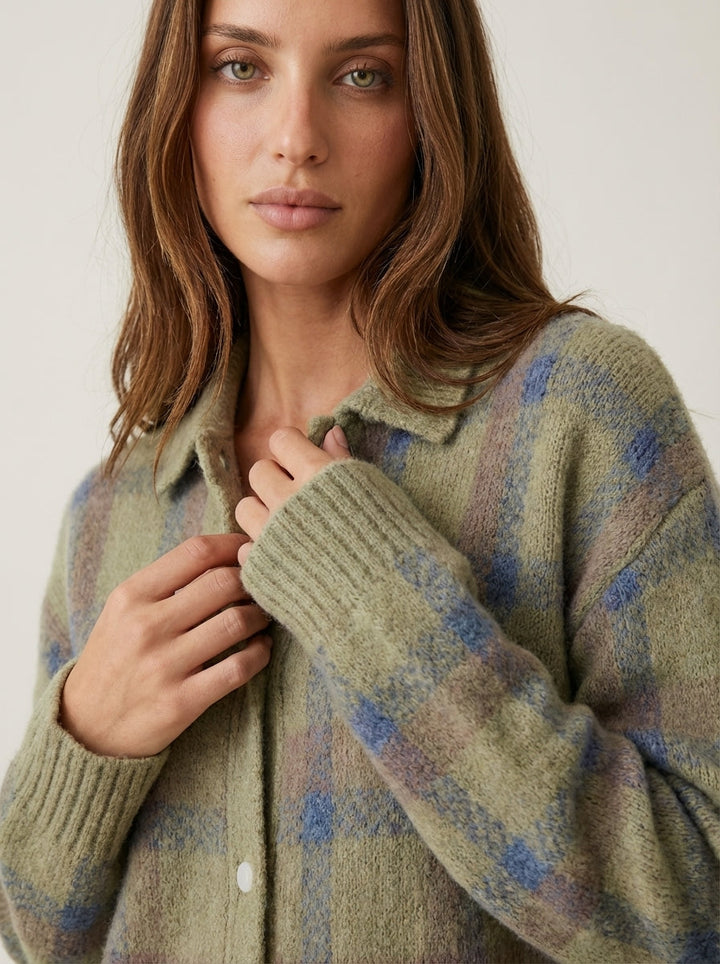 Anna | Cardigan in Maglia a Quadri