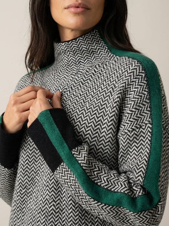 Martina | Maglione a Collo Alto a Righe