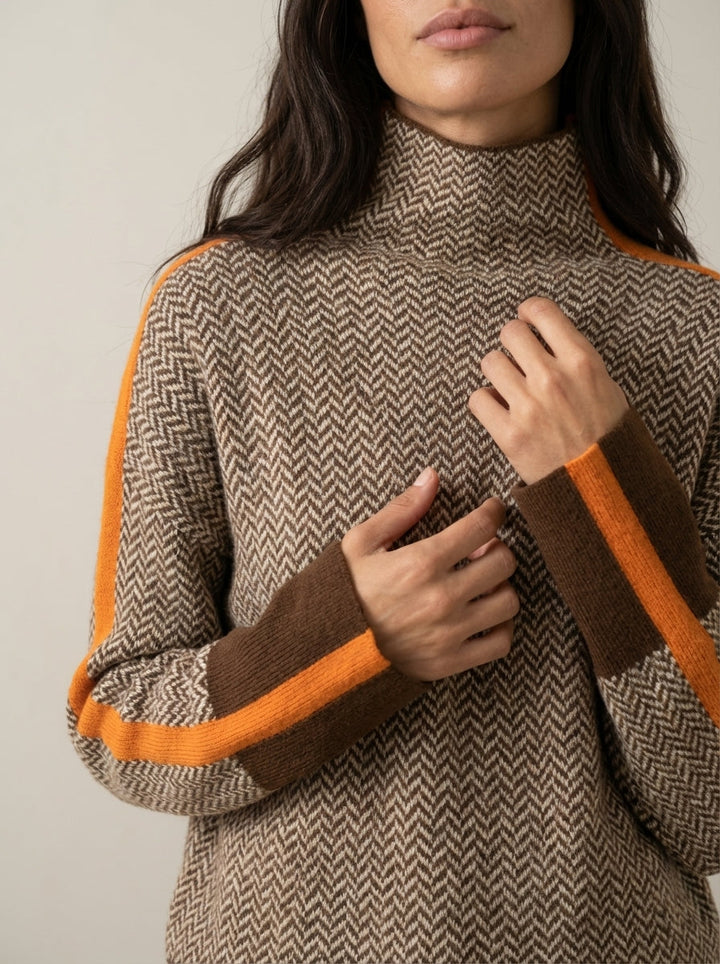 Martina | Maglione a Collo Alto a Righe