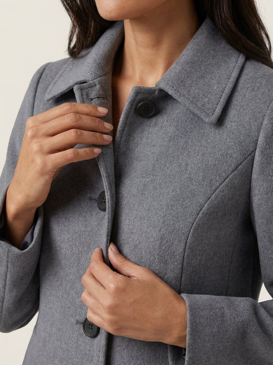 Elena | Cappotto Invernale con Bottone