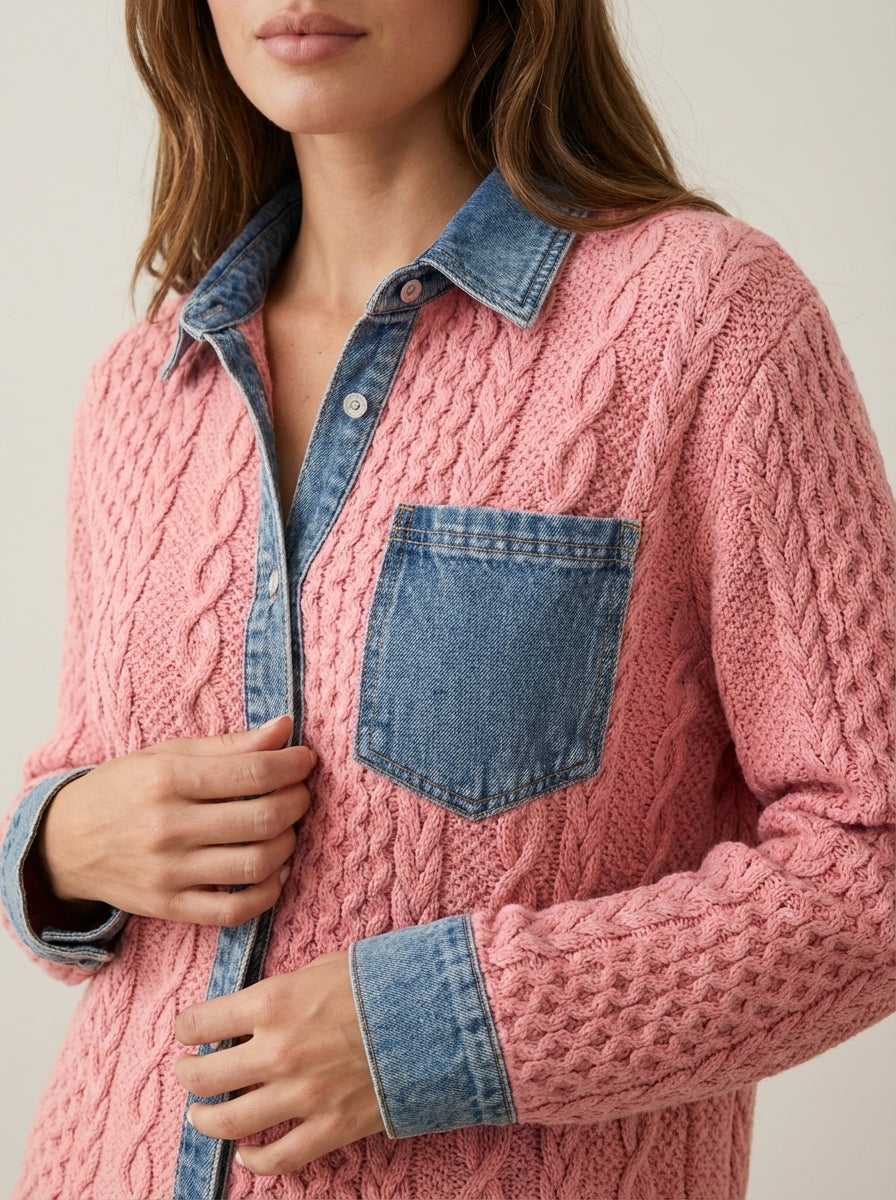 Rebecca | Top in Maglia a Trecce