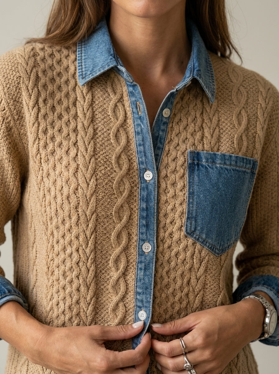 Rebecca | Top in Maglia a Trecce
