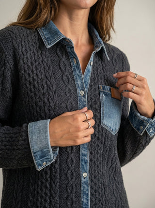 Rebecca | Top in Maglia a Trecce