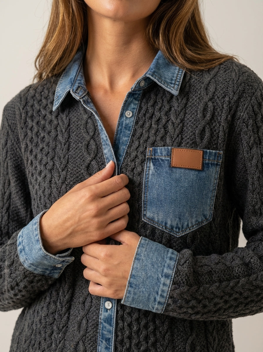 Rebecca | Top in Maglia a Trecce
