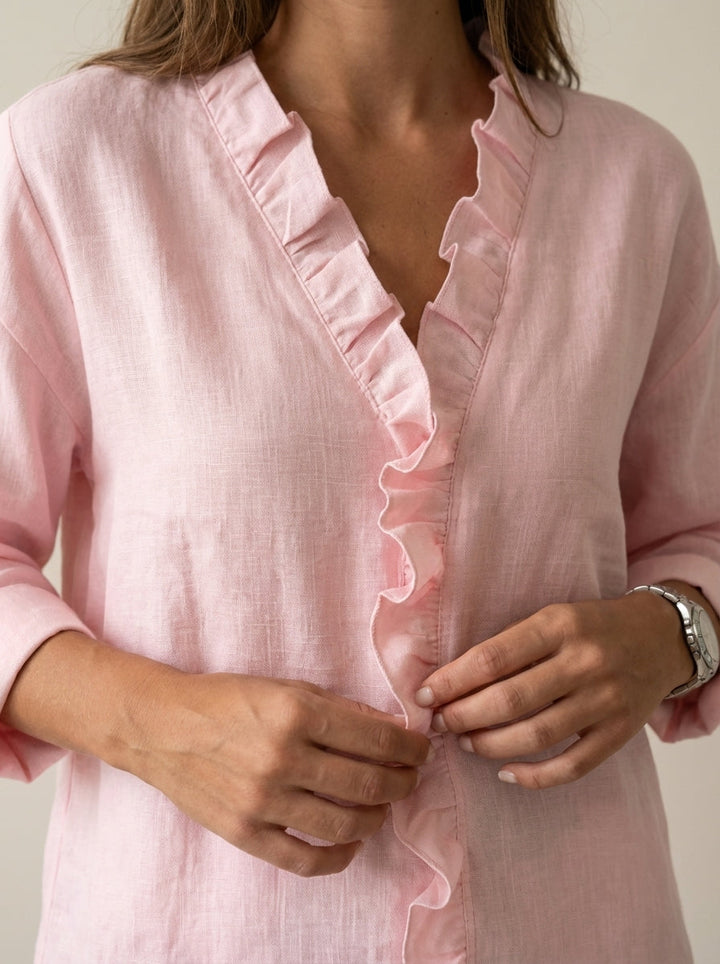 Ida | Blusa con Volant e Scollo a V
