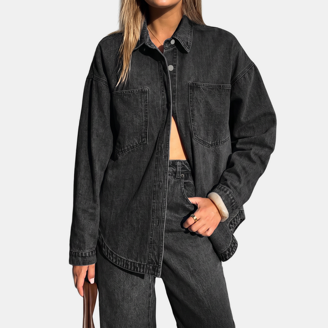 Carla giacca denim nero