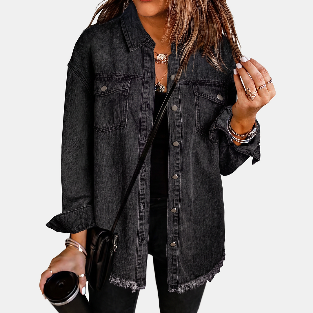Silvana giacca denim nero