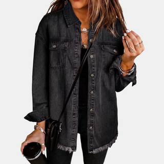 Silvana giacca denim nero
