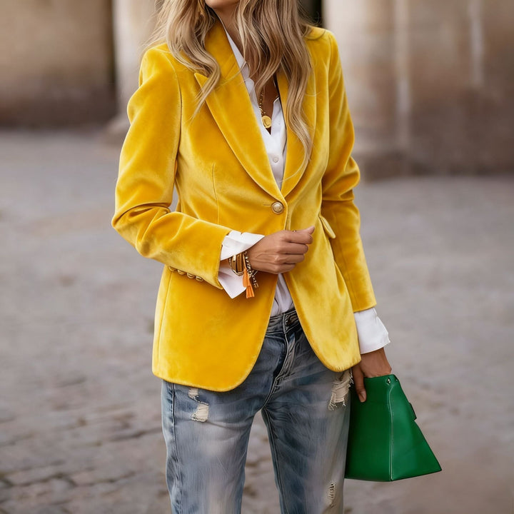 Martina blazer velluto giallo