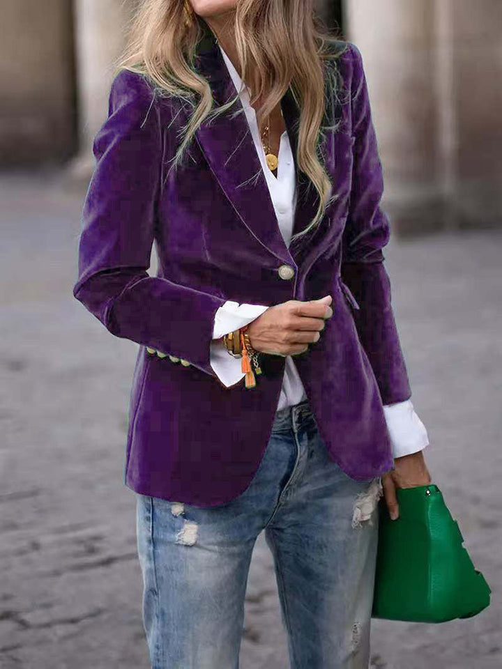 Martina blazer velluto viola