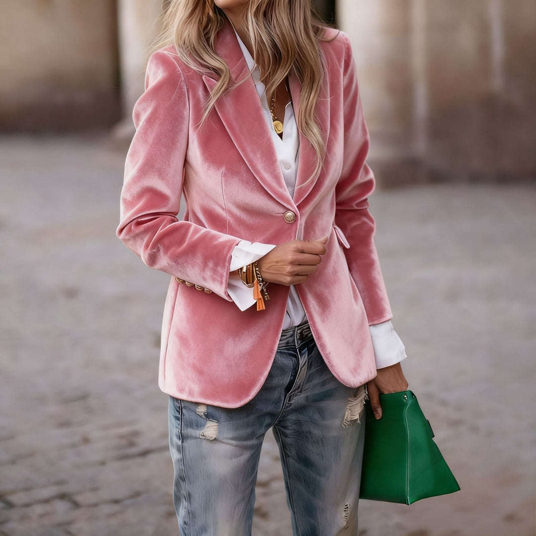 Martina blazer velluto rosa
