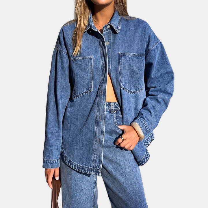 Carla giacca denim blu