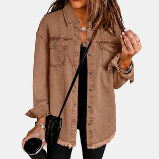 Silvana giacca denim marrone
