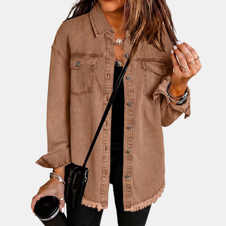 Silvana giacca denim marrone