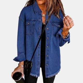 Silvana giacca denim blu scuro