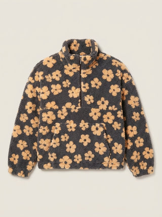 Margherita | Felpa Effetto Sherpa a Fiori