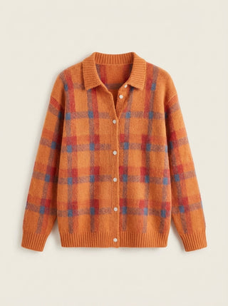 Anna | Cardigan in Maglia a Quadri