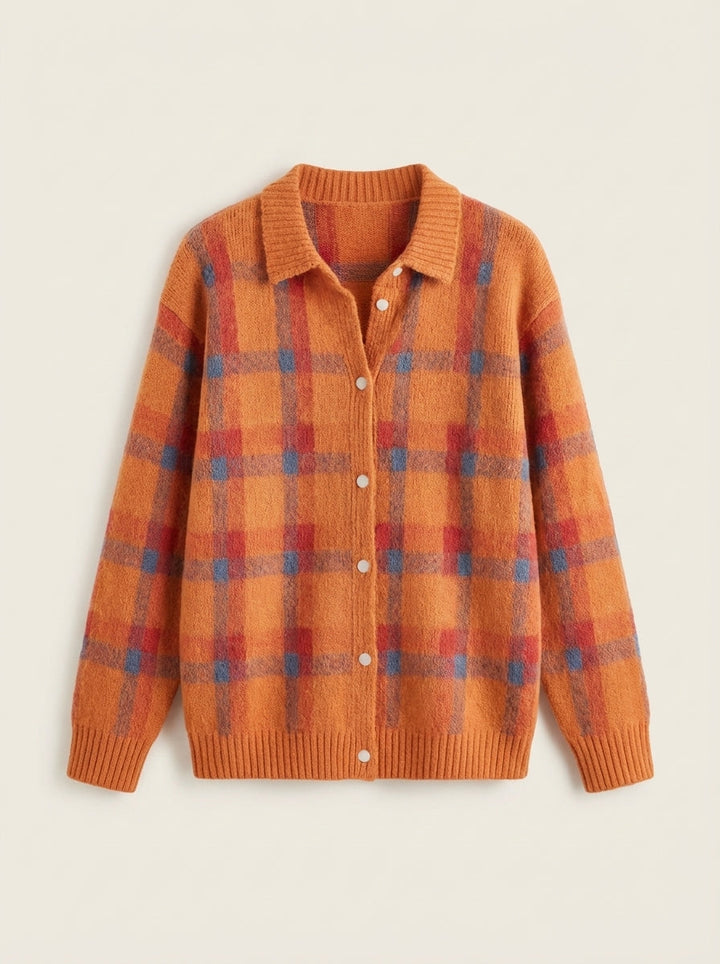 Anna | Cardigan in Maglia a Quadri