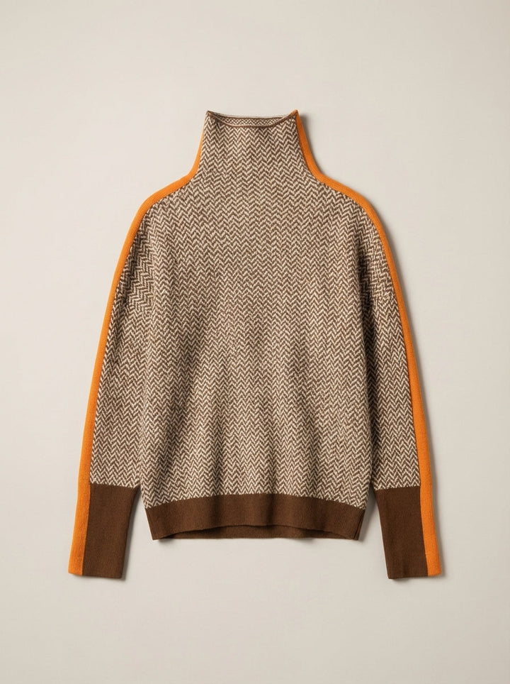 Martina | Maglione a Collo Alto a Righe