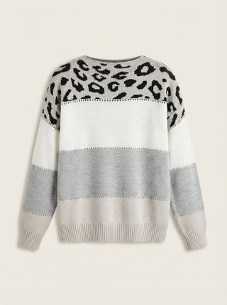 Diana | Maglione con Dettagli Leopardati