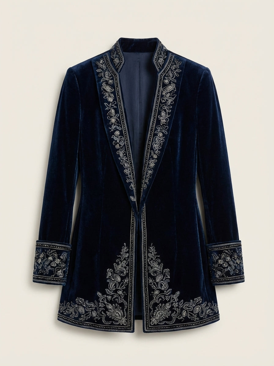Nunzia | Giacca Elegante Effetto Velluto