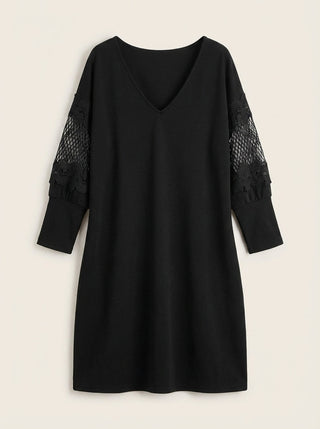 Eva | Abito Elegante in Pizzo con Scollo a V