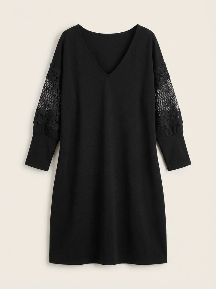 Eva | Abito Elegante in Pizzo con Scollo a V