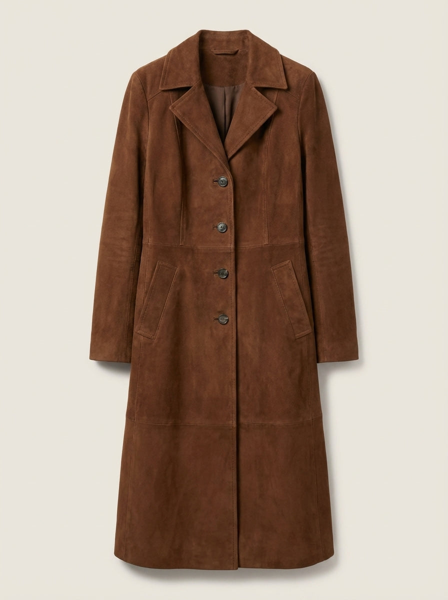 Teresa | Trench Effetto Scamosciato Vintage