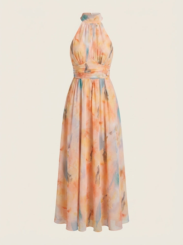 Ester | Abito Halter con Stampa Acquerello
