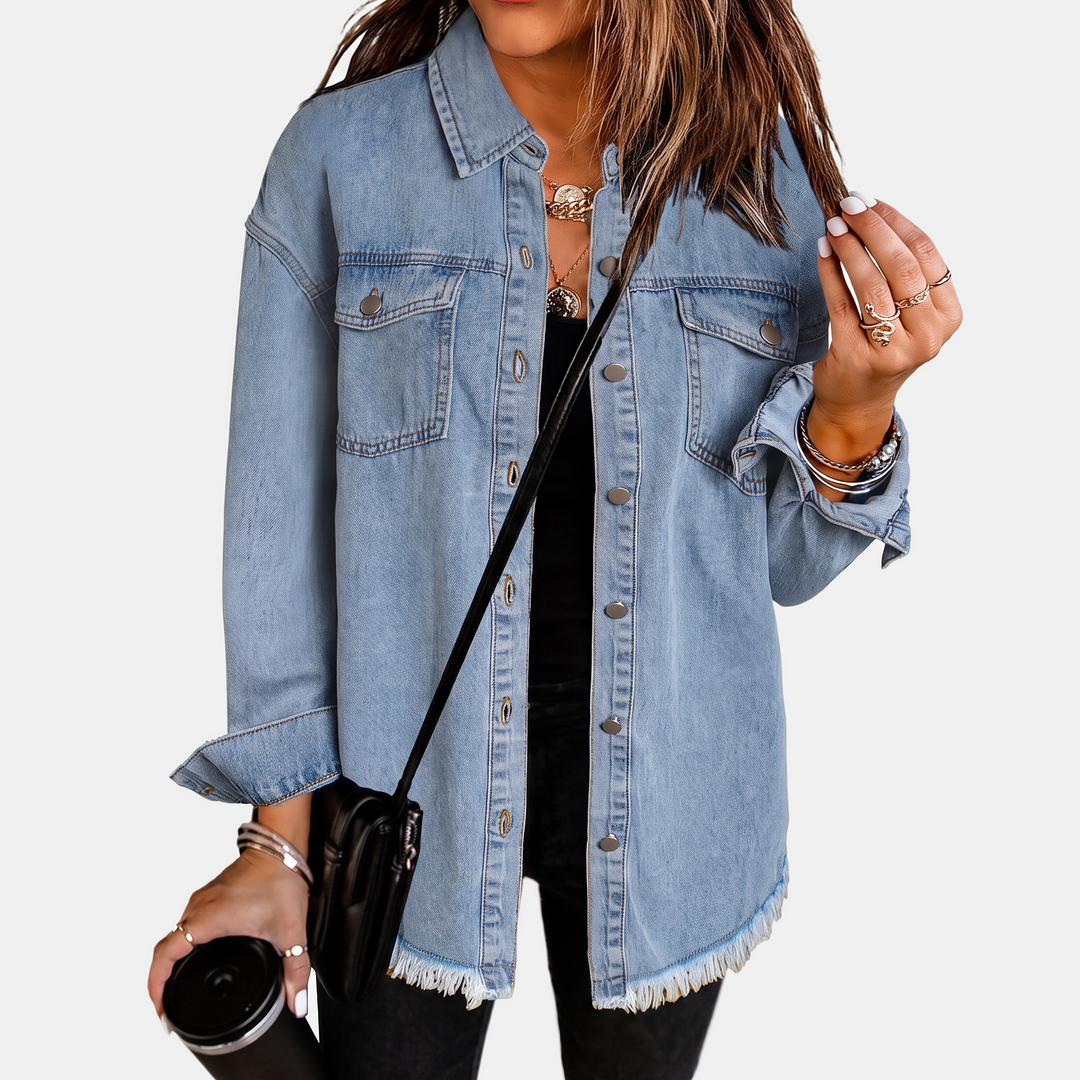Silvana giacca denim azzurro