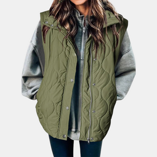 Manuela gilet trapuntato verde chiaro