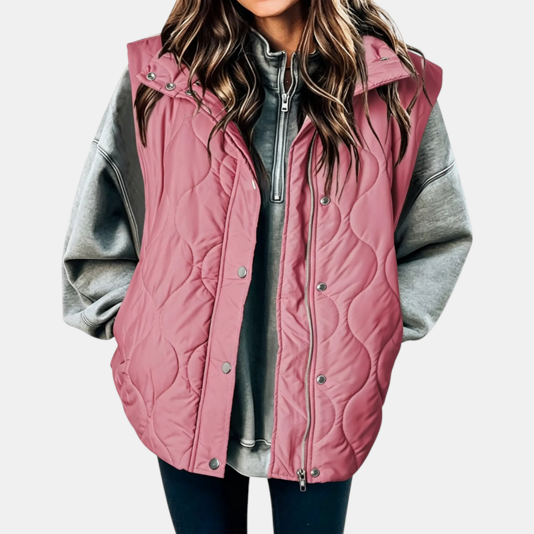 Manuela gilet trapuntato rosa