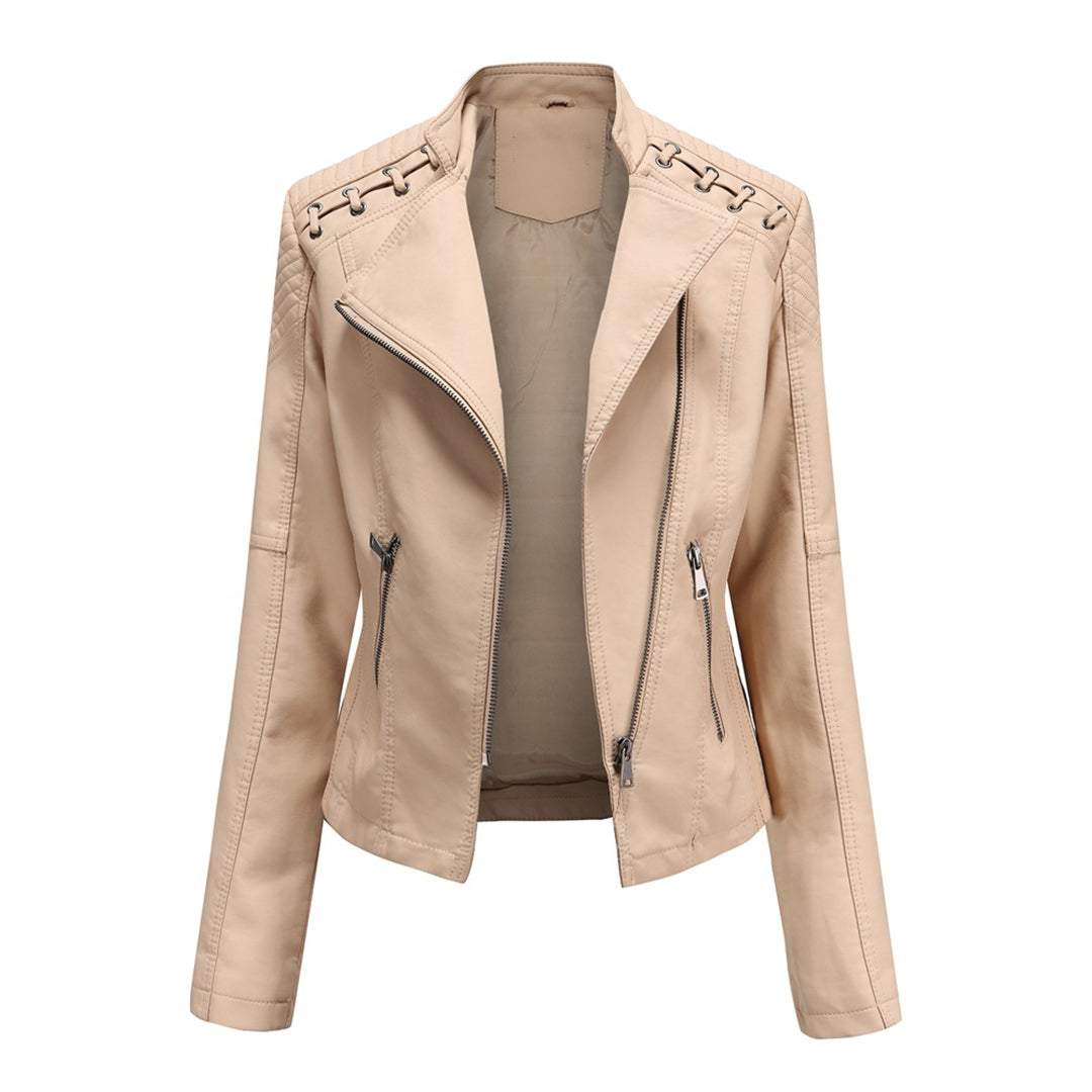 Serena giacca biker beige